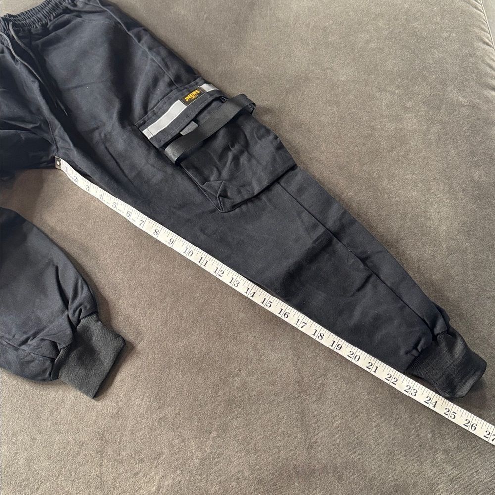 Teen Boys Black Streetwear Drawstring Cargo Utility Pants Size XS/XXS NWOT - Picture 8 of 12